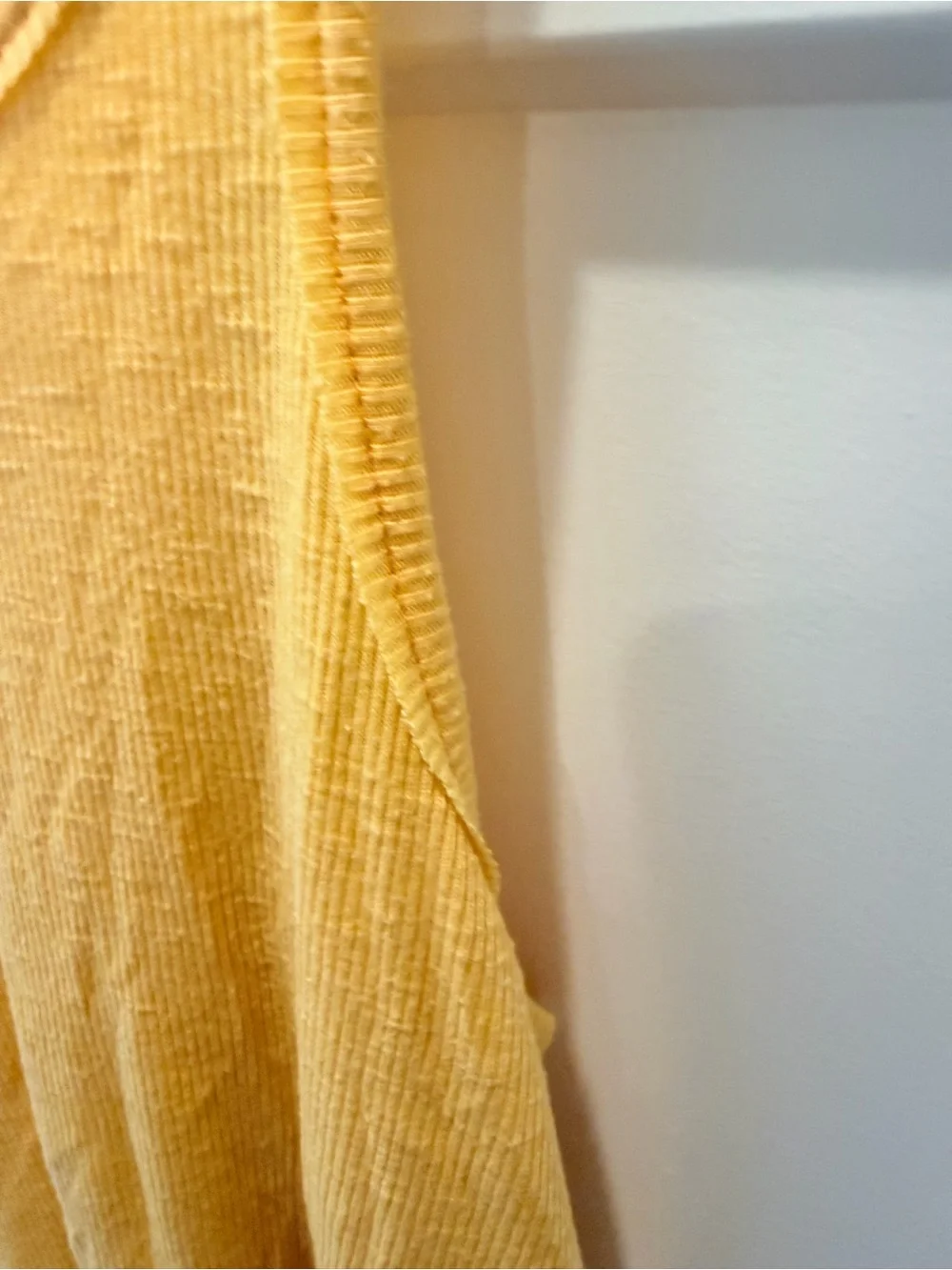 Free People Mustard Yellow Ribbed Tank Top XS Boho Scoop Neck